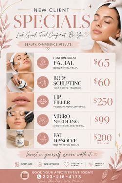 Facials , Body Sculpting And More (contact info removed)