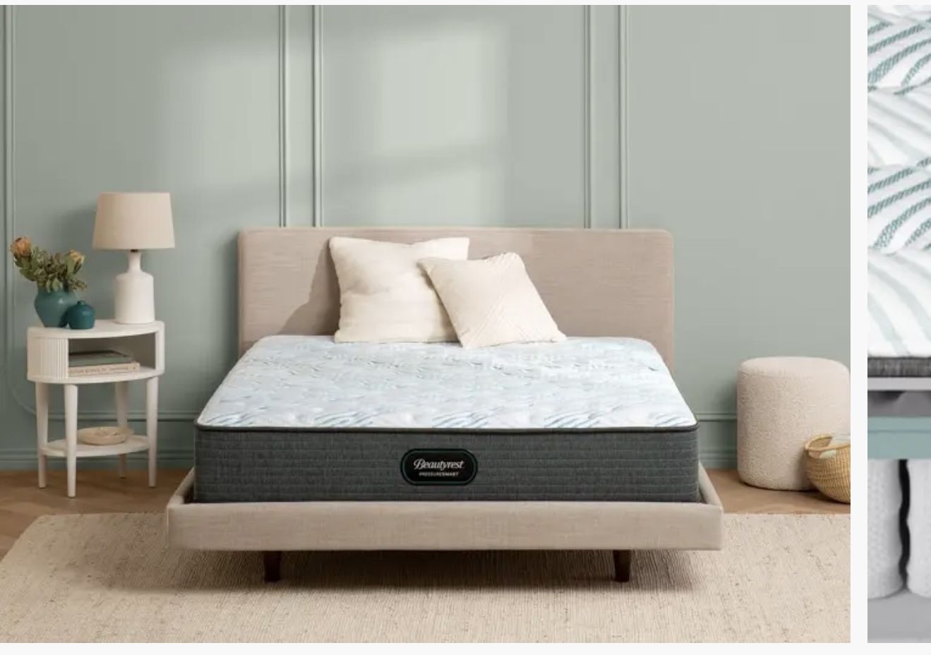 Beautyrest queen mattress with electric adjustable base