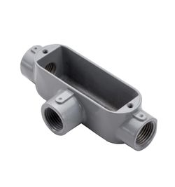 Southwire T3 1 in Gray Threaded T Type Aluminum Conduit Body 5 Pack OF5