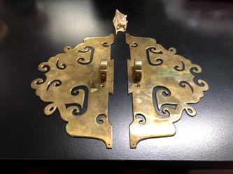 Vintage Solid Brass Furniture Door Handles (2pcs)