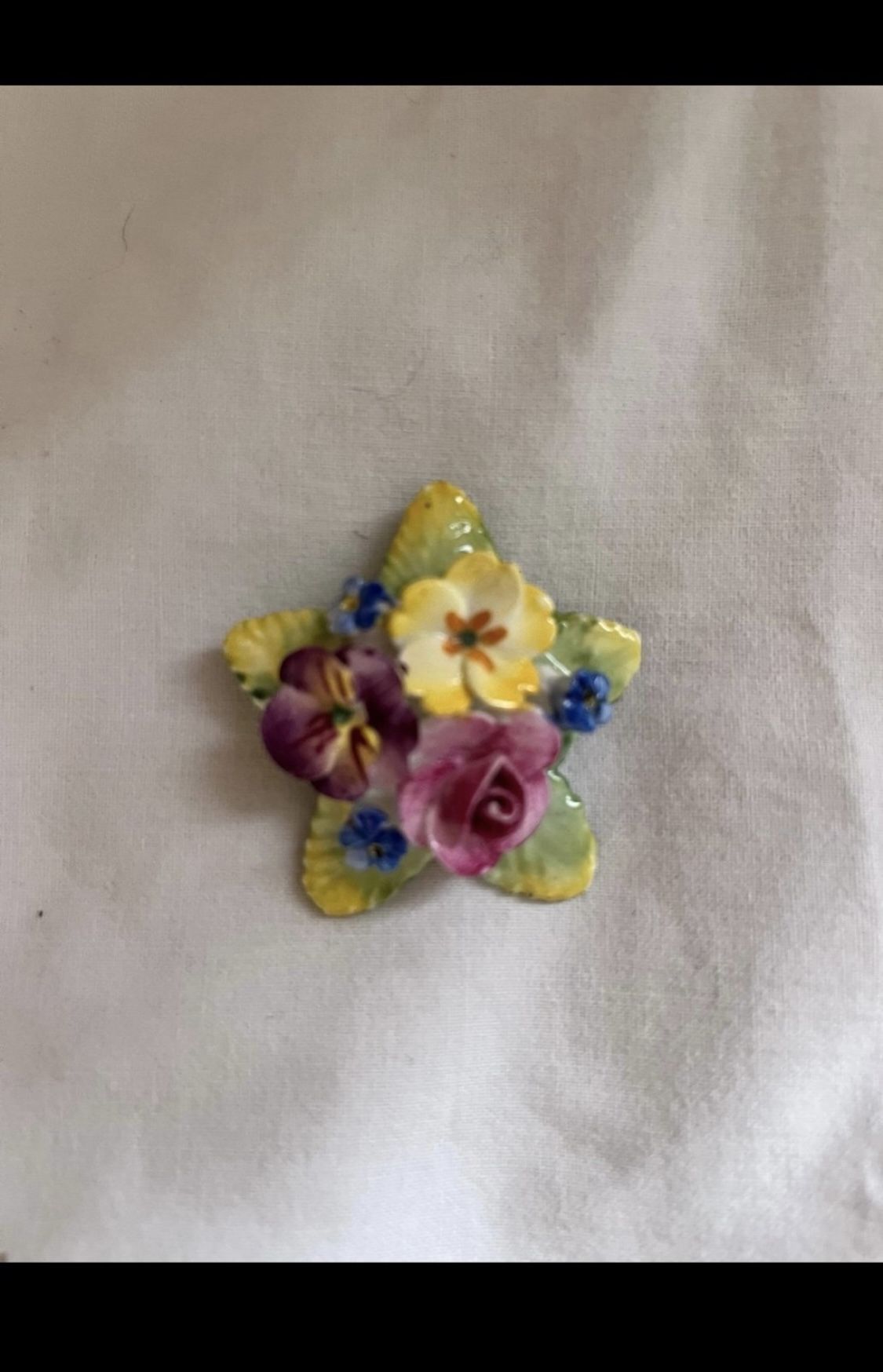 Vintage Artone Bone China Fashion Brooch