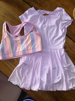 Justice DANCE GYMNASTICS dance outfit XL girls Plus 2 sports bras