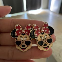 Disney X Baublebar Minnie Mouse With Pink And Pearl Bow/ heart Sunglass