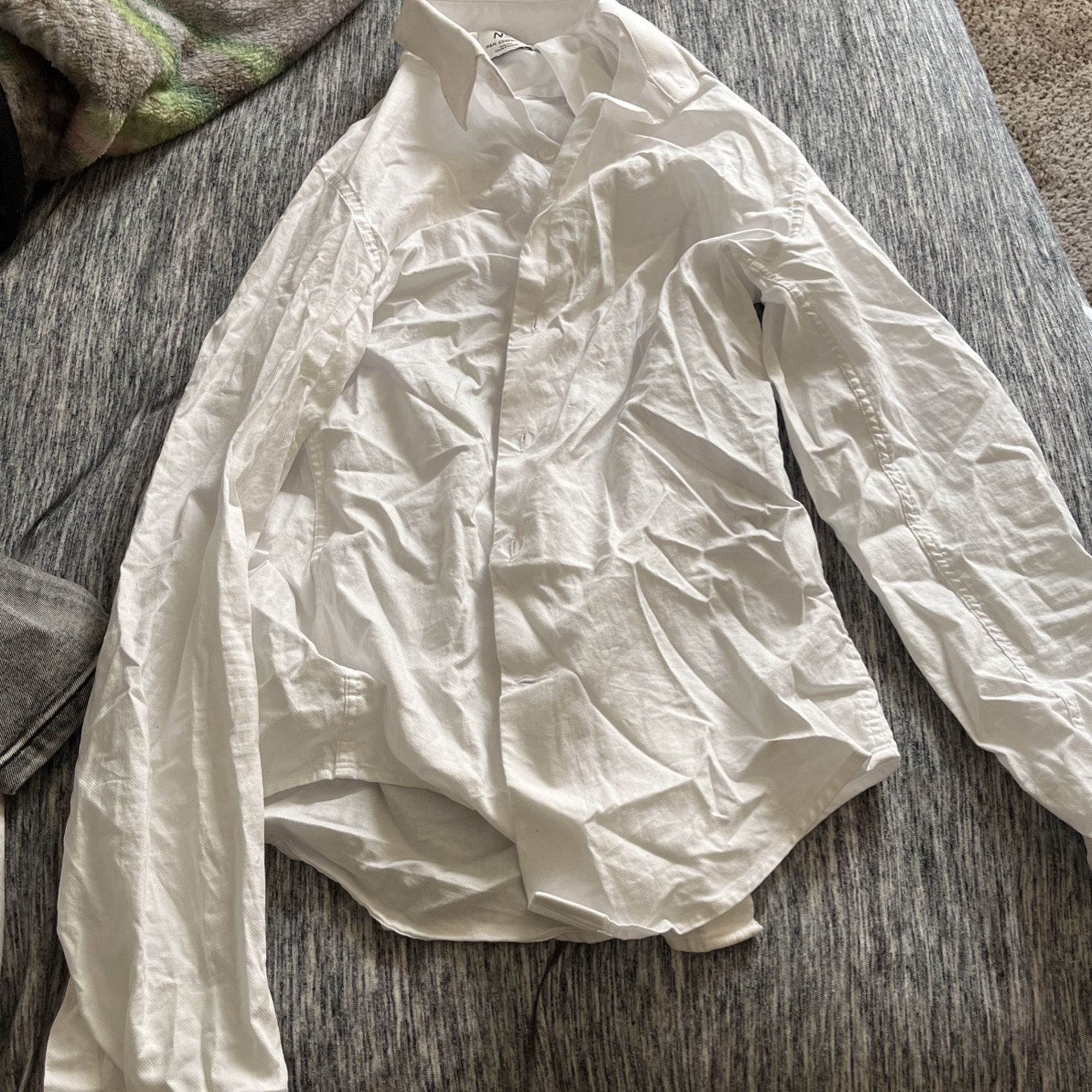 All White H&M Dress Shirt All White
