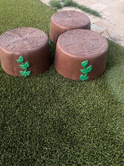 Kids Outdoor Tree Stump Stepping Stones – Set