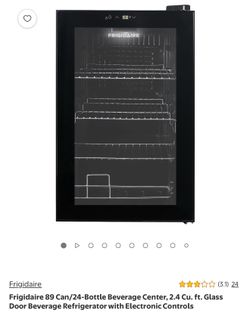 Frigidaire 89 Can/24-Bottle Beverage Center, 2.4 Cu. ft. Glass Door Beverage Refrigerator with Electronic Controls