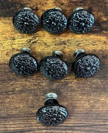 7 Cabinet Drawer Knobs Ceramic with Intricate Design just $10 for All xox