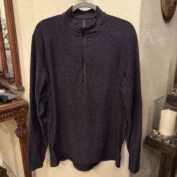 LULULEMON Men Gray Half-Zip Soft Long Sleeve Shirt Size XL
