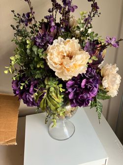 Flower arrangements.