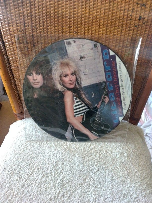Lita Ford duet with Ozzy Osbourne - Close My Eyes Forever - 12 inch Vinyl Picture Disc. Limited Edition-Very Rare