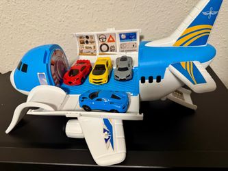Transport Cargo Airplane Car Toy Play Set