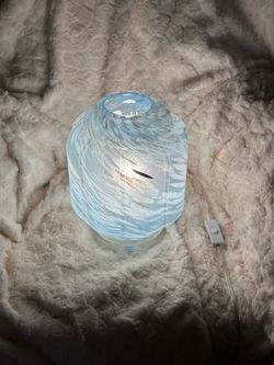 Blue Swirl Glass Table Lamp