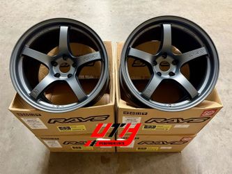RAYS VOLK GRAMLIGHTS 57CR 18x10.5 5x114 +22 EVO EVOLUTION X STI WHEEL GUN BLUE 2