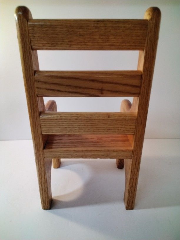 A Oak Doll Chair Made Really Well . Look At Size.