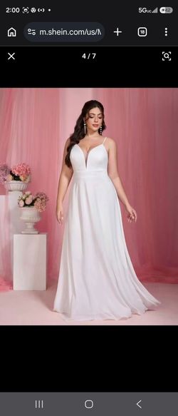 Lace back wedding dress