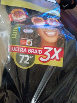 72" prestretched 100% Kanekalon hair