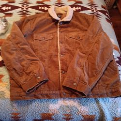 Mens Gap XXL Courdoroy Jacket With Sherpa Lined