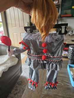 Small Dog IT Costume With Red Wig