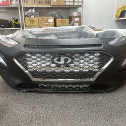 2018 2019 2020 Hyundai Kona Complete Front Bumper Assembly With Grilles And Side Indicators 