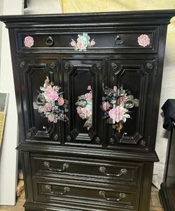 Beautiful French Boho Style Wooden Dresser Or Chalet Has Been Refurbished Is Solid Heavy Wood
