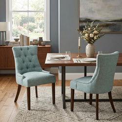 Homy Casa Nutton Aloe Upholstered Dining Chairs for Kitchen and Dining Room, Set of 2