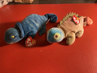 Beanie Babies - Iggy & Rainbow 