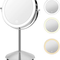 Lighted Makeup Mirror with Magnification,