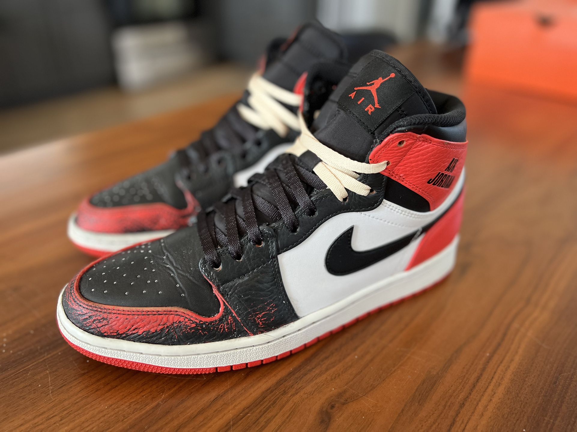 Air Jordan 1 Custom “Union Shattered Blackboard” Rare Air Size 9.5