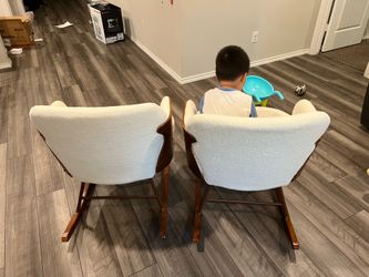 Moving Sale - Modern Bouclé Rocking Chairs – Excellent Condition
