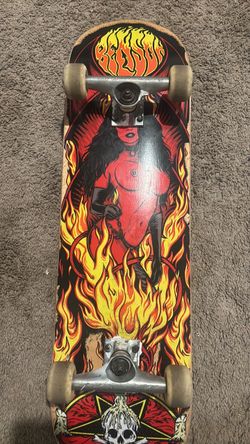 Birdhouse Complete Skateboard with Flame Graphic
