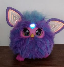 2023 - Hasbro - Furby - Blue Purple Plush Interactive Toy - Tested Working