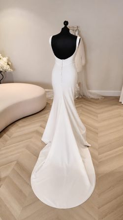 White Mermaid Wedding Gown with Train
