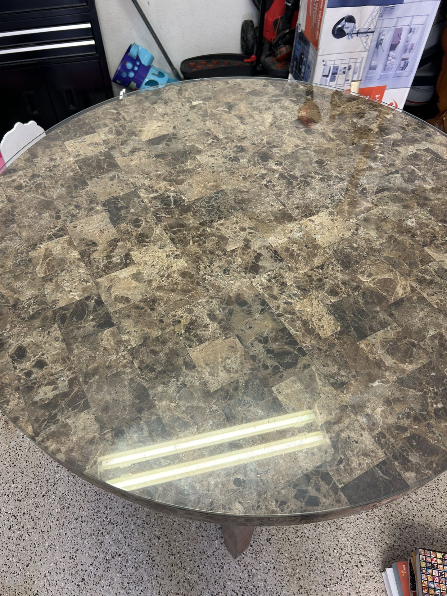 Marble Bar Table With 3 Bar Chairs 