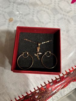 14k Gold Necklace and Earrings