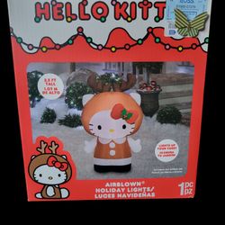 Hello Kitty Christmas Airblown 3.5ft Tall - Reindeer