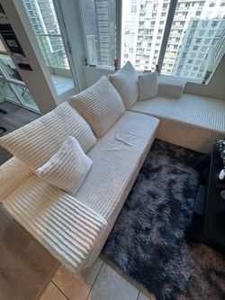 White sectional Cloud couch