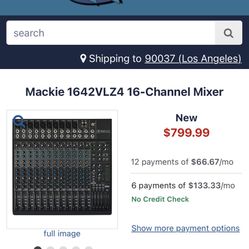16 Channel Mackie Vlz4 Mixer …. I Have 2 Of Them 