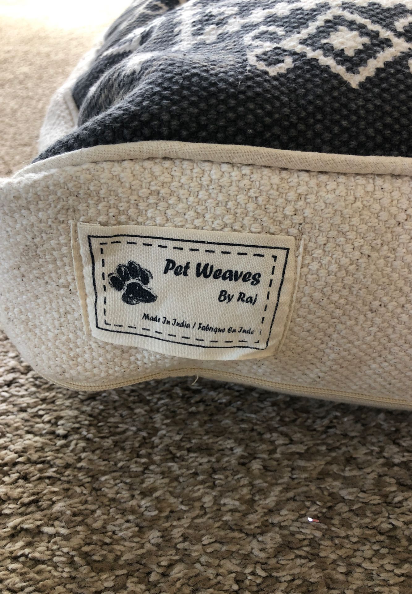 Barely used Pet Weaves by Raj Dog Bed 36 x 48 x 6 for Sale in