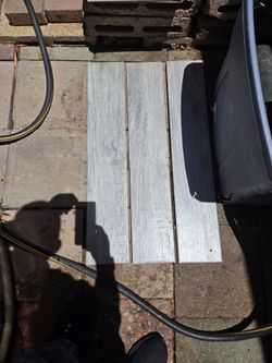 6" X  36" Grey wood grain tile