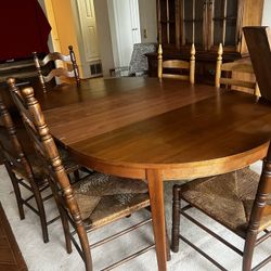 Solid Wood Dining Room Table 