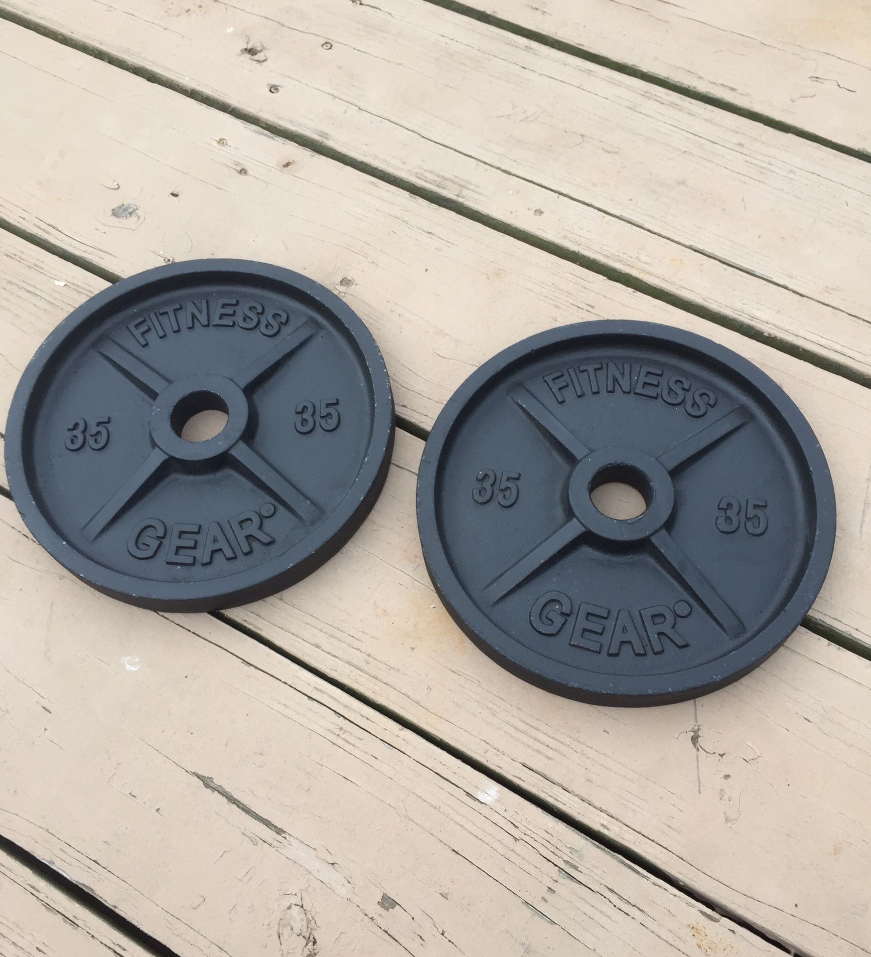 35 pound Olympic metal weights