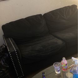Black And Silver Couch 