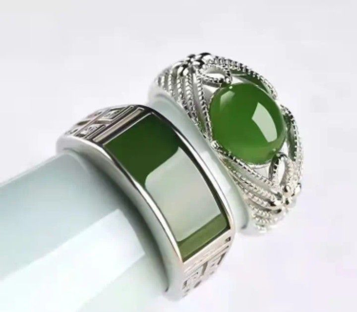 Adjustable Jade Stone Ring For Both Men And Women