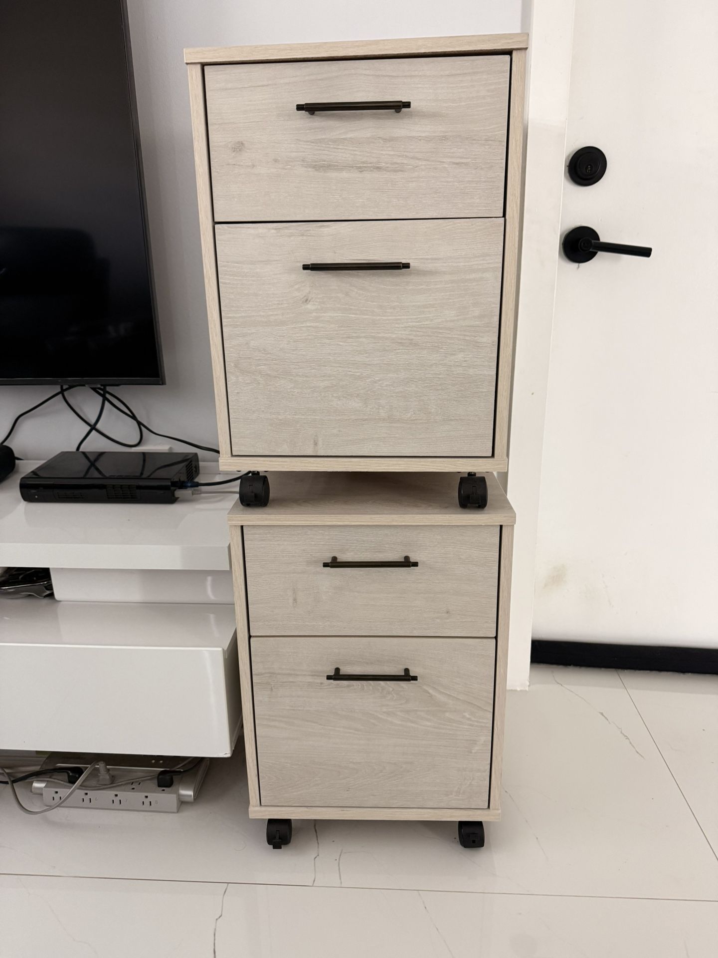 ( 2) Drawer Mobile File Cabinet