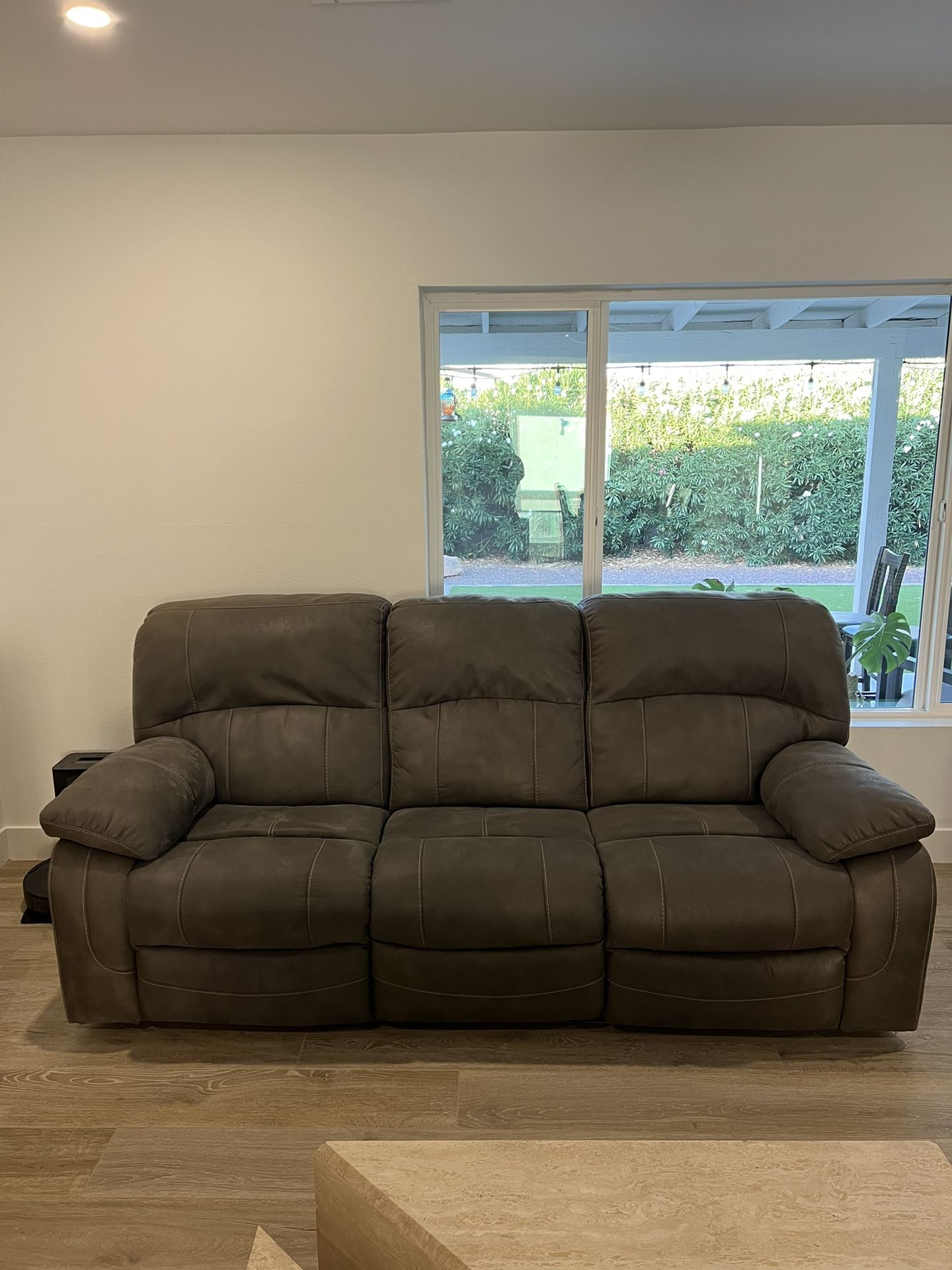 Dual power reclining and power headrest 3 seat sofa/couch