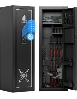 13-15 Biometric Gun Safe Fingerprint Gun Safe for Rifles and Pistols Rifle Safes for Home Gun Safes for Rifles Multi-Function Gun Cabinet with Adjusta
