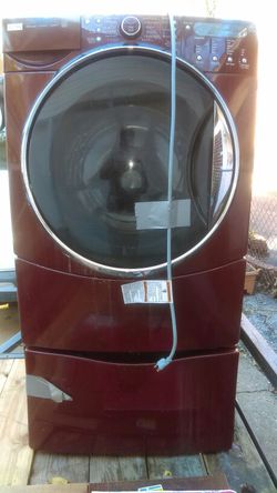 Kenmore front will take 275 front load washer steam washer loader steam washer on pedestal $400