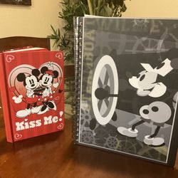 Mickey Minnie Mouse Journal Pen set Kiss Me Walt Disney diary paper sheets NIB