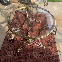 Beautiful  Pair Of Vintage Maison Janson End Tables 