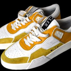 Moncler Promyx Space Mens Low-Top Sneakers Yellow White Size 45